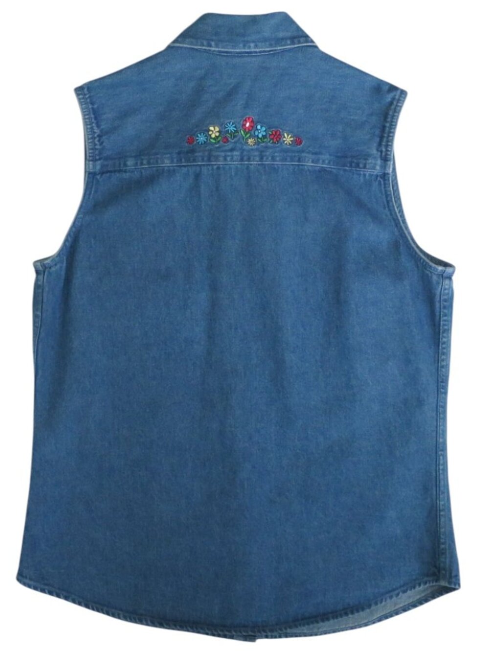 Vintage Winnie The Pooh Embroidered Denim Button Down Shirt Size S - Picture 7 of 10